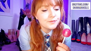 Tasting My Pussy and Ass with Lollipops - Shannon Heels