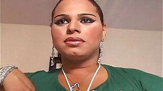 Slutty shemale fucking a white cock