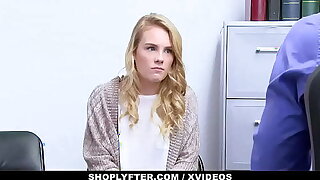 Beauteous young stepdaughter Natalie Knight and big tits stepmom Kylie Kingston caught overcharging and banged by officer