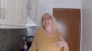 Mature Fina and her ENORMOUS TITS are a treat for any rookie