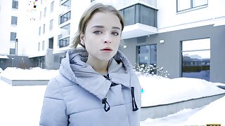 DEBT4k. Twenty year old barmaid pussy fucked by the debt collector