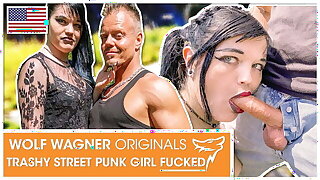 OUTDOOR fuck with Gothic teen Doreen! WolfWagner.com