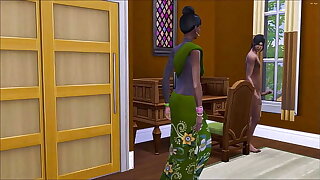 Indian Mom catches her virgin son masturbating watching a porn movie and decided to help him to see what it's like to have sex with a real woman for the first time