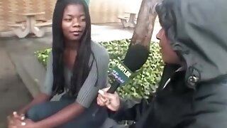 loved ebony young cutie gets gangbanged by white guys for college book money